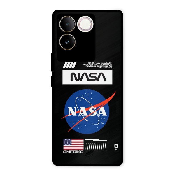 Nasa Zone Metal Back Case for Vivo T2 Pro