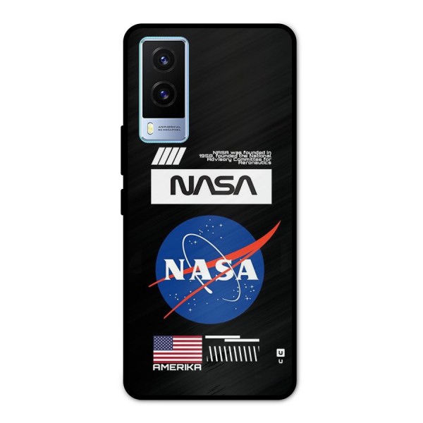 Nasa Zone Metal Back Case for Vivo V21e 5G