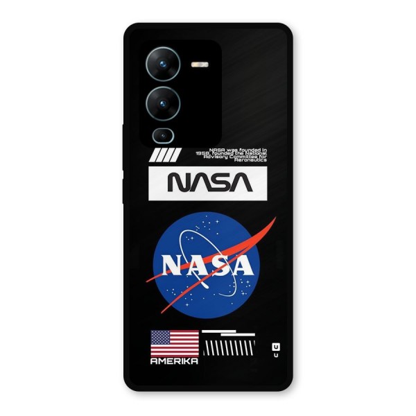 Nasa Zone Metal Back Case for Vivo V25 Pro