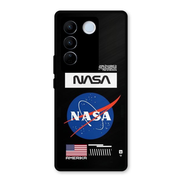 Nasa Zone Metal Back Case for Vivo V27 Pro