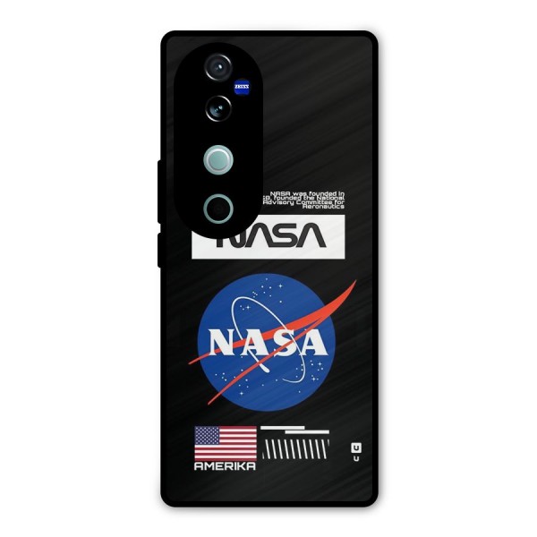 Nasa Zone Metal Back Case for Vivo V40 Pro