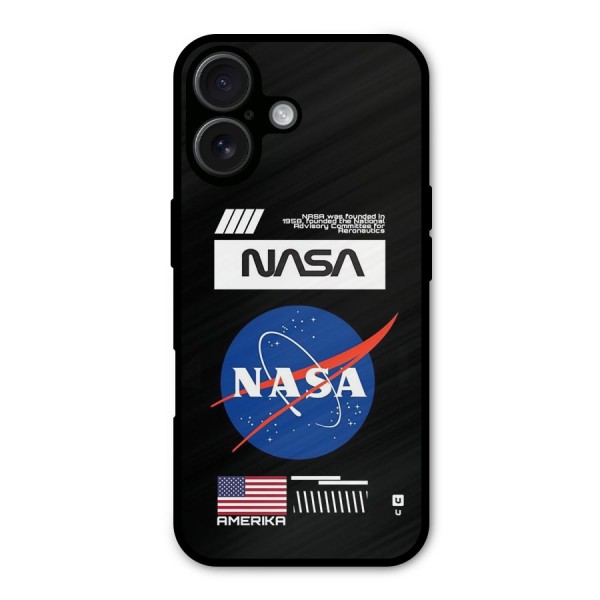 Nasa Zone Metal Back Case for iPhone 16