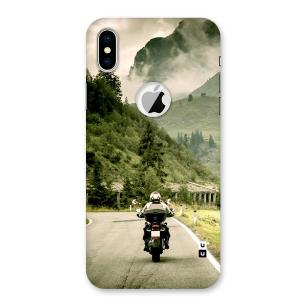 Nature Bike Back Case for iPhone XS Logo Cut