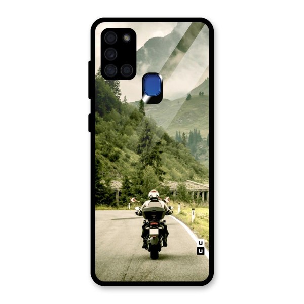 Nature Bike Glass Back Case for Galaxy A21s