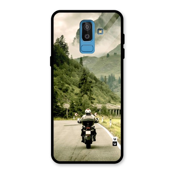 Nature Bike Glass Back Case for Galaxy J8