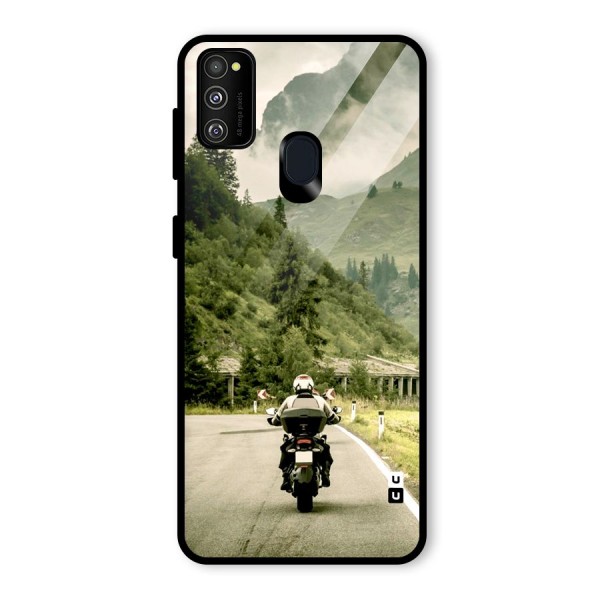 Nature Bike Glass Back Case for Galaxy M21