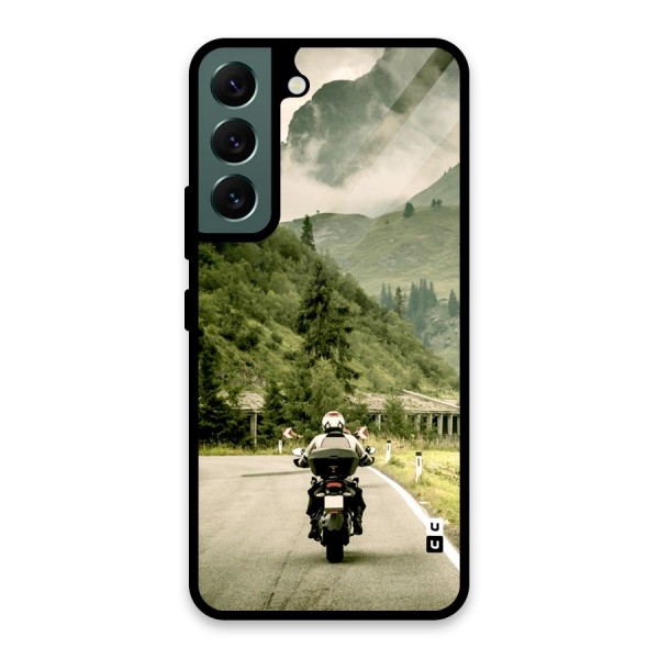 Nature Bike Glass Back Case for Galaxy S22 5G