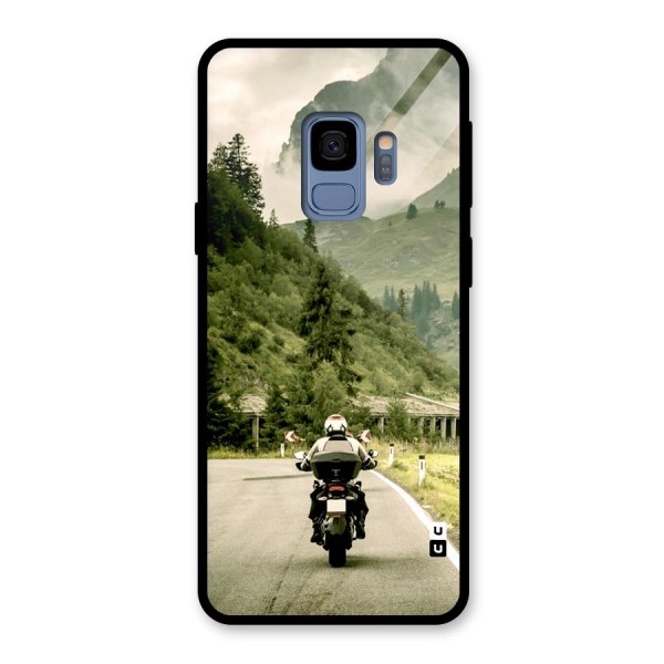 Nature Bike Glass Back Case for Galaxy S9