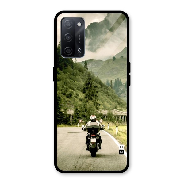 Nature Bike Glass Back Case for Oppo A53s 5G