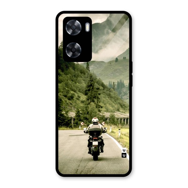 Nature Bike Glass Back Case for Oppo A57 2022