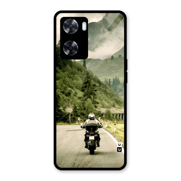 Nature Bike Glass Back Case for Oppo A77s