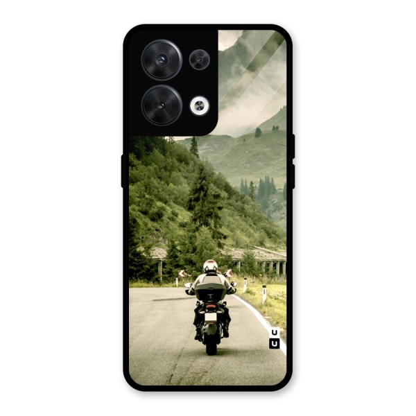 Nature Bike Glass Back Case for Oppo Reno8 5G