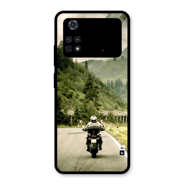 Nature Bike Glass Back Case for Poco M4 Pro 4G