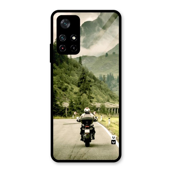 Nature Bike Glass Back Case for Poco M4 Pro 5G