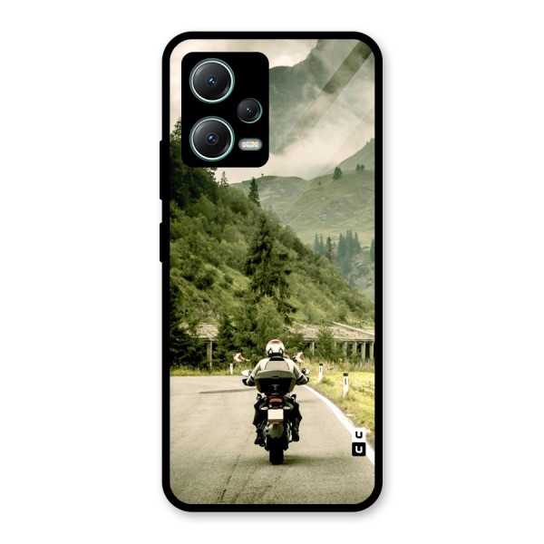 Nature Bike Glass Back Case for Poco X5