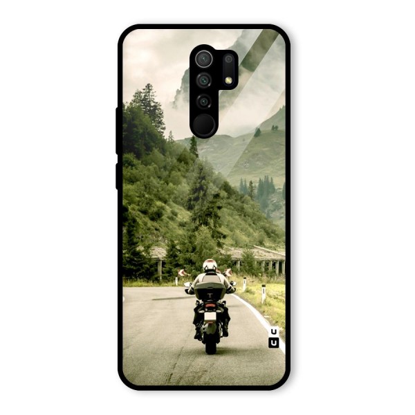 Nature Bike Glass Back Case for Redmi 9 Prime