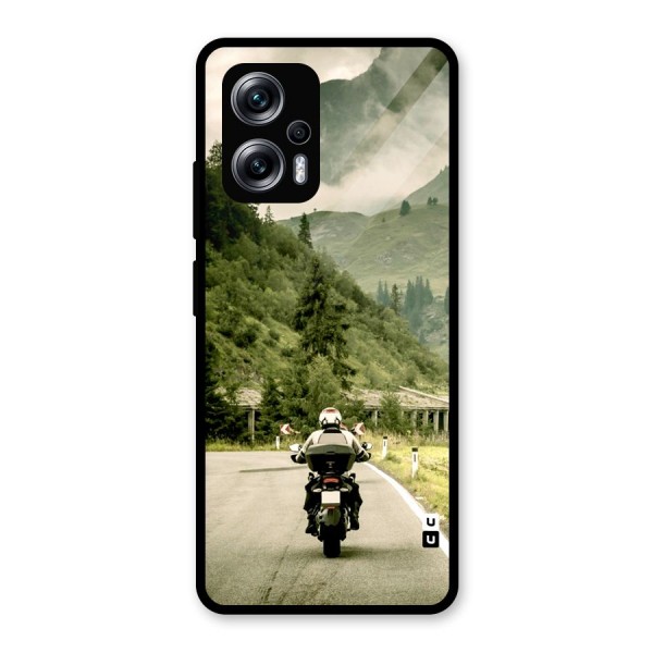 Nature Bike Glass Back Case for Redmi K50i