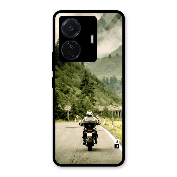 Nature Bike Glass Back Case for Vivo T1 Pro