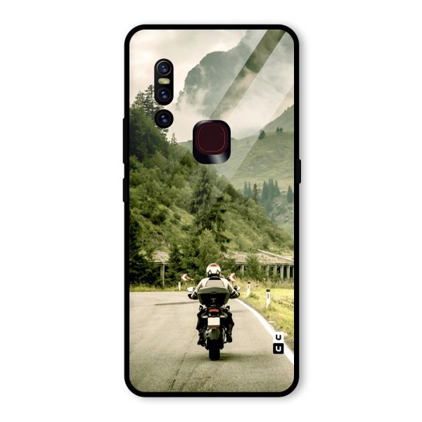 Nature Bike Glass Back Case for Vivo V15