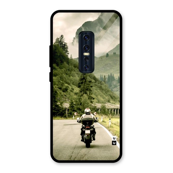 Nature Bike Glass Back Case for Vivo V17 Pro