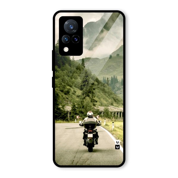 Nature Bike Glass Back Case for Vivo V21 5G