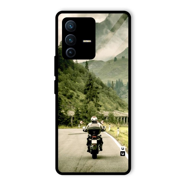 Nature Bike Glass Back Case for Vivo V23 Pro