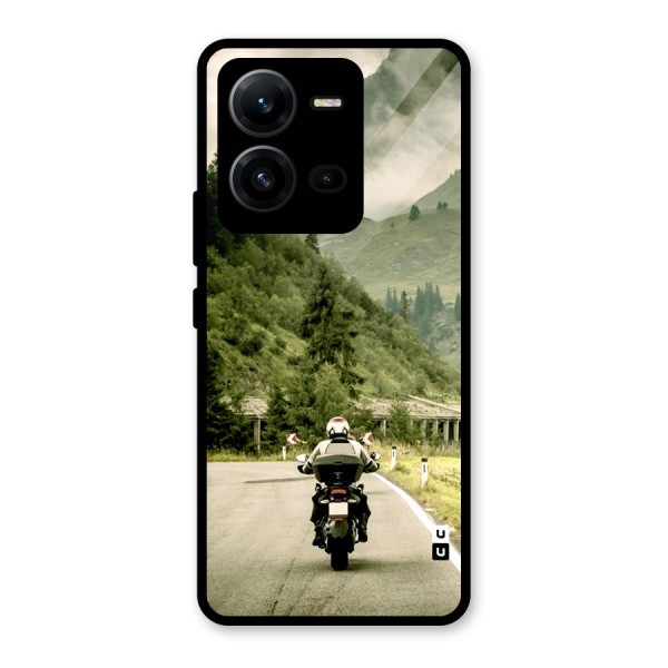 Nature Bike Glass Back Case for Vivo V25