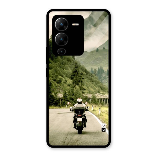 Nature Bike Glass Back Case for Vivo V25 Pro