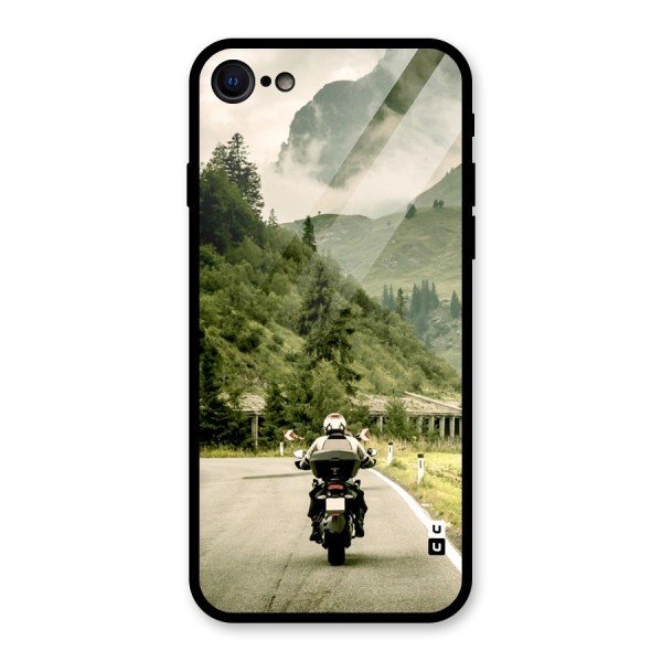 Nature Bike Glass Back Case for iPhone SE 2020