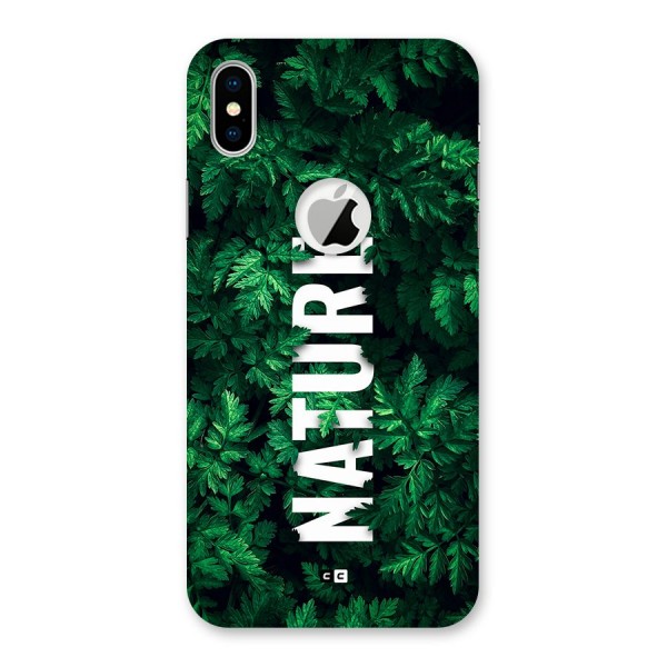 Nature Leaves Back Case for iPhone XS Logo Cut