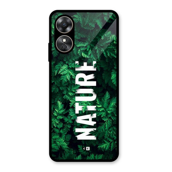 Nature Leaves Glass Back Case for Oppo A17