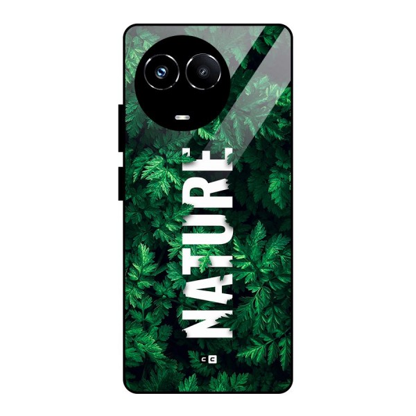 Nature Leaves Glass Back Case for Realme 11X