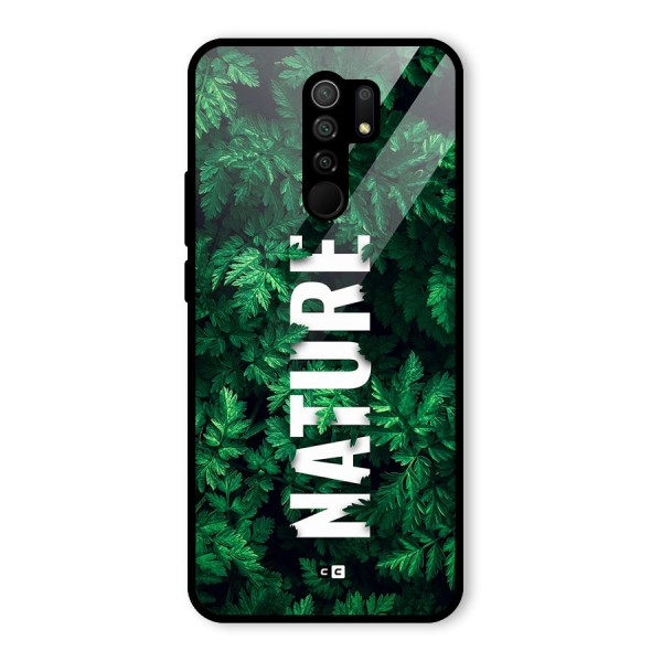 Nature Leaves Glass Back Case for Redmi 9 Prime