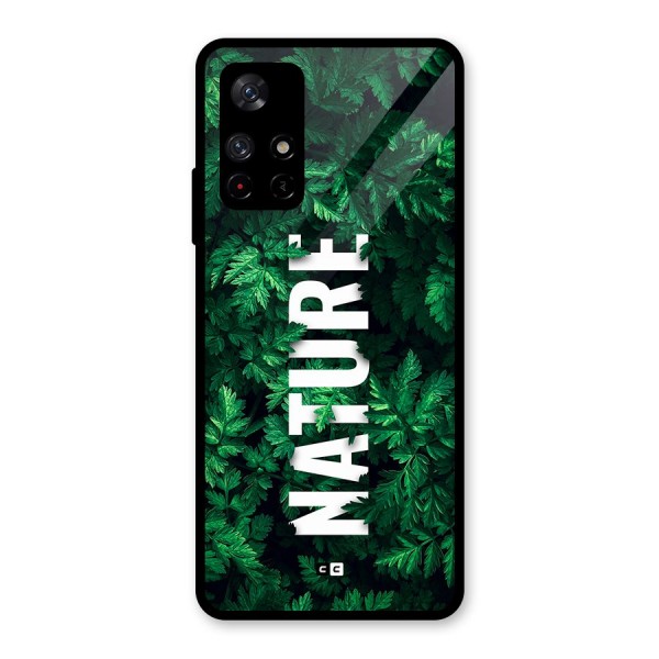Nature Leaves Glass Back Case for Redmi Note 11T 5G