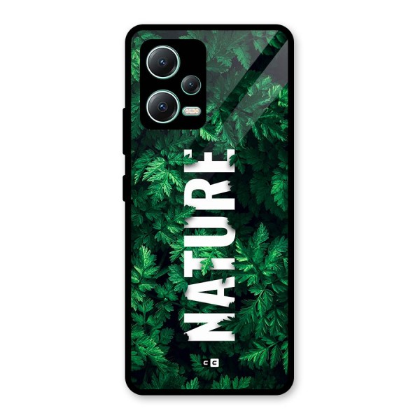 Nature Leaves Glass Back Case for Redmi Note 12 5G