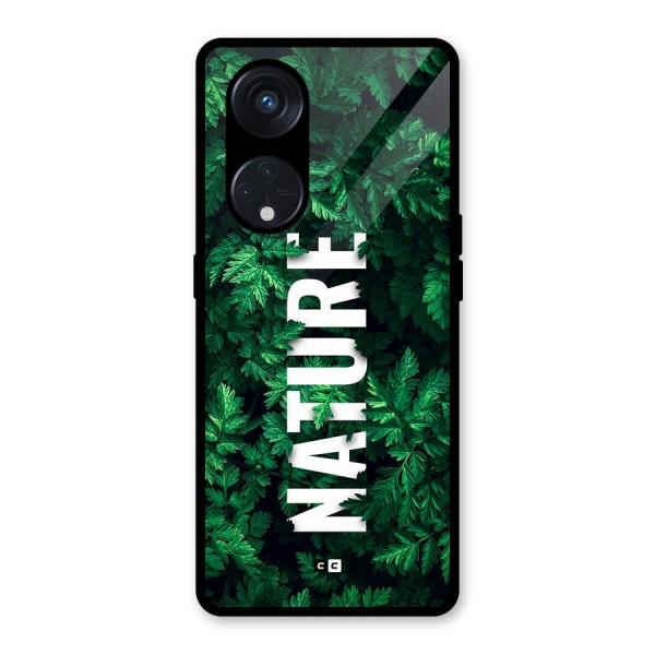 Nature Leaves Glass Back Case for Reno8 T 5G