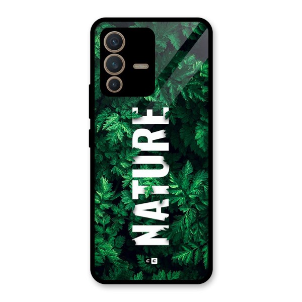 Nature Leaves Glass Back Case for Vivo V23 5G