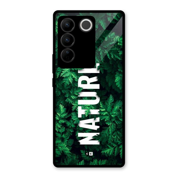 Nature Leaves Glass Back Case for Vivo V27 Pro