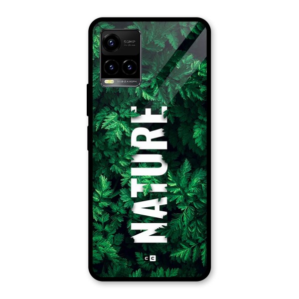 Nature Leaves Glass Back Case for Vivo Y21A