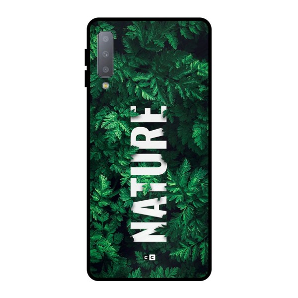 Nature Leaves Metal Back Case for Galaxy A7 (2018)