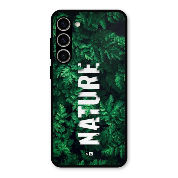 Nature Leaves Metal Back Case for Galaxy S23 Plus