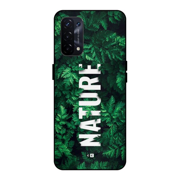 Nature Leaves Metal Back Case for Oppo A74 5G