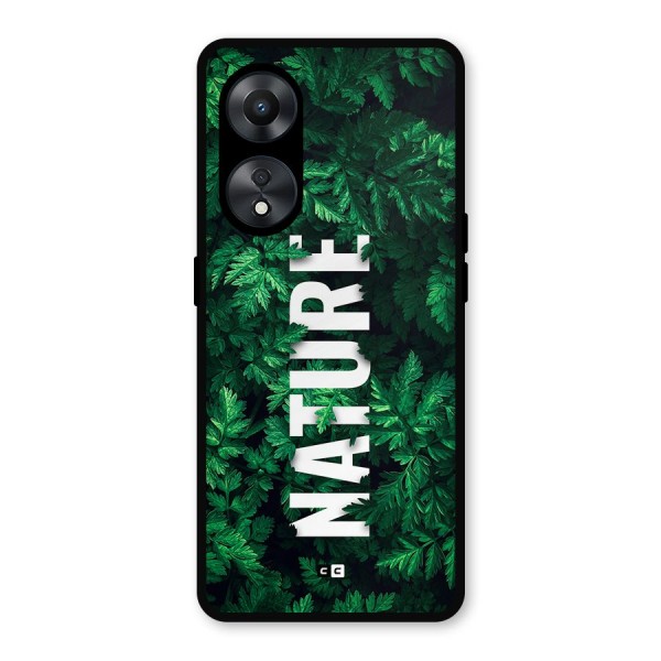 Nature Leaves Metal Back Case for Oppo A78