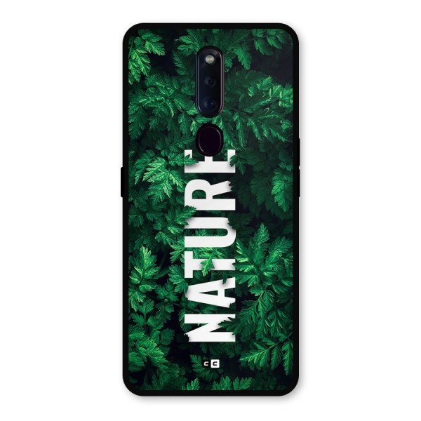 Nature Leaves Metal Back Case for Oppo F11 Pro