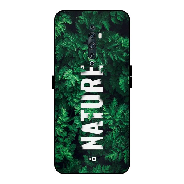 Nature Leaves Metal Back Case for Oppo Reno2 F