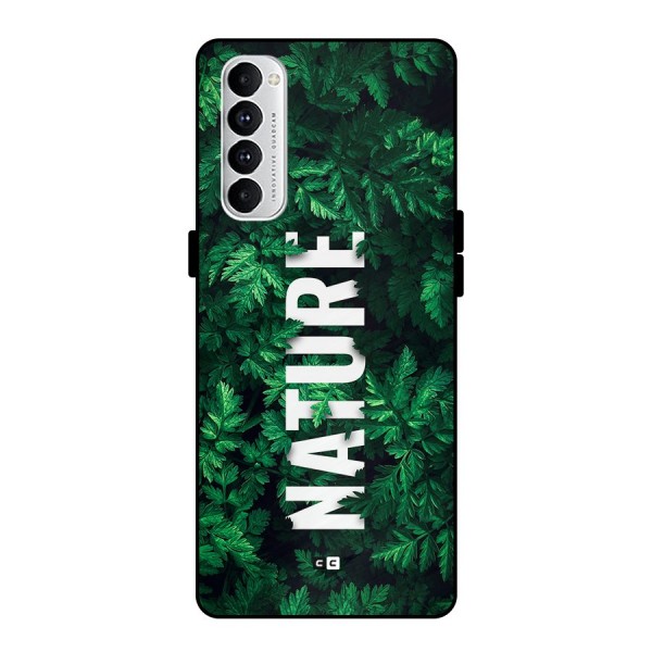 Nature Leaves Metal Back Case for Oppo Reno4 Pro