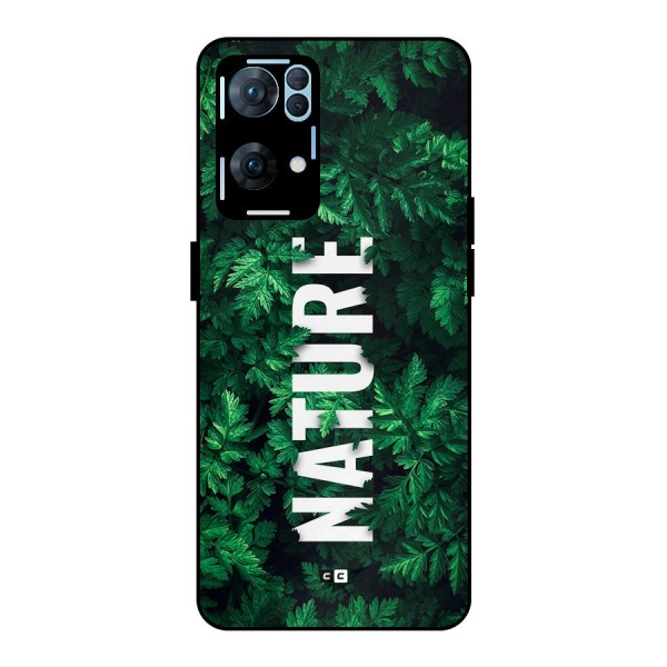 Nature Leaves Metal Back Case for Oppo Reno7 Pro 5G