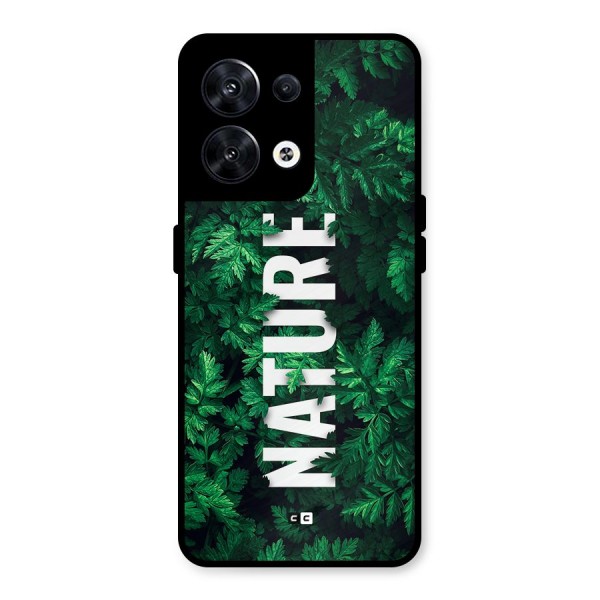 Nature Leaves Metal Back Case for Oppo Reno8 5G