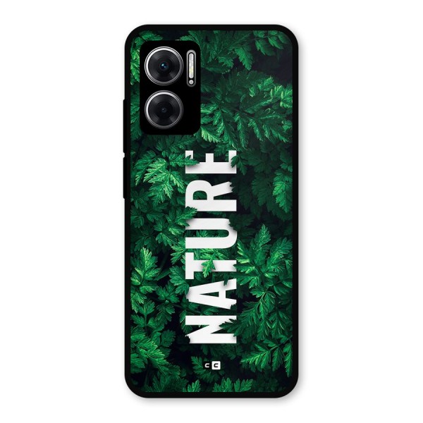 Nature Leaves Metal Back Case for Redmi 11 Prime 5G