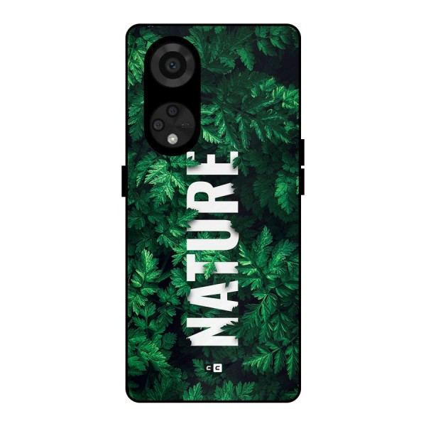Nature Leaves Metal Back Case for Reno8 T 5G